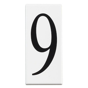 Address Light Number 9 Panel In Utilitarian Style-2.25 Inches Tall and 5 Inches Wide