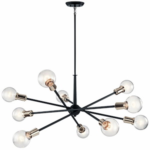 Armstrong - 10 Light Large Chandelier - with Contemporary inspirations - 53.5 inches tall by 47 inches wide - 968123
