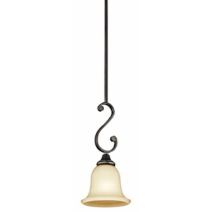 Monroe - 1 Light Mini Pendant - with Traditional inspirations - 16 inches tall by 7 inches wide - 969573