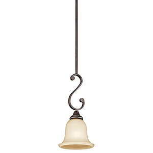 Monroe - 1 Light Mini Pendant - with Traditional inspirations - 16 inches tall by 7 inches wide - 969573