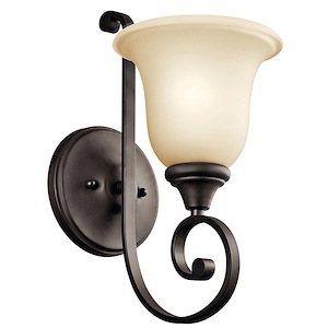 Monroe - 1 Light Wall Sconce - with Traditional inspirations - 14 inches tall by 6 inches wide