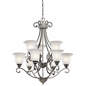 Camerena - 9 Light Chandelier - with Traditional inspirations - 34.5 inches tall by 30 inches wide