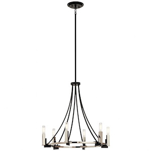 Bensimone - 6 light Medium Chandelier - with Contemporary inspirations - 23.25 inches tall by 24 inches wide