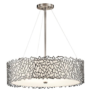 Silver Coral - 4 light Chandelier - 22 inches wide - 967678