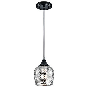 Annata - 1 Light Mini Pendant - With Transitional Inspirations - 8.5 Inches Tall By 6.25 Inches Wide