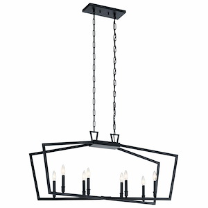 Abbotswell - 8 Light Linear Chandelier - with Traditional inspirations - 20.25 inches tall by 12.75 inches wide - 969790