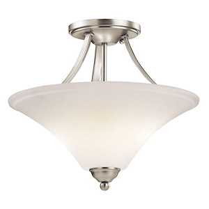 Keiran - 2 Light Semi-Flush Mount - with Transitional inspirations - 13 inches tall by 15 inches wide