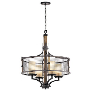 Ahrendale - 4 light Chandelier - with Lodge/Country/Rustic inspirations - 30 inches tall by 24 inches wide - 967768