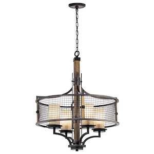 Ahrendale - 4 light Chandelier - with Lodge/Country/Rustic inspirations - 30 inches tall by 24 inches wide