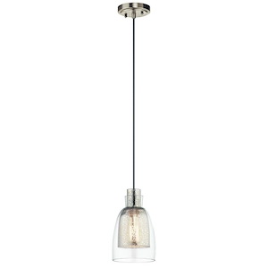 Evie - 1 light Mini Pendant - with Transitional inspirations - 9.5 inches tall by 6 inches wide - 967761