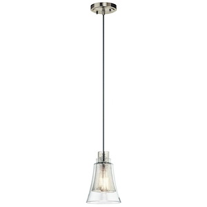 Evie - 1 light Mini Pendant - with Transitional inspirations - 8.25 inches tall by 6 inches wide