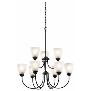 Jolie - 9 Light 2-Tier Chandelier - with Transitional inspirations - 28 inches tall by 28 inches wide - 967755