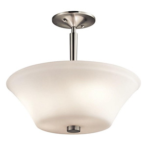 Aubrey - 3 Light Semi-Flush Mount - with Transitional inspirations - 13 inches tall by 15 inches wide - 967742