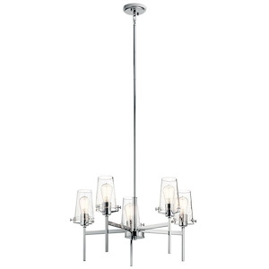 Alton - 5 Light Medium Chandelier - With Vintage Industrial Inspirations - 19.25 Inches Tall By 27 Inches Wide