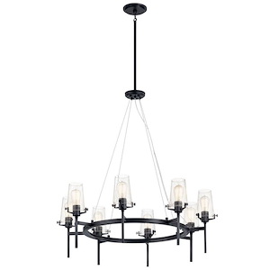 Alton - 8 Light Large Chandelier In Vintage Industrial Style-36 Inches Tall and 38 Inches Wide - 1149205