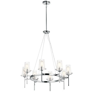 Alton - 8 Light Large Chandelier - With Vintage Industrial Inspirations - 36 Inches Tall By 38 Inches Wide - 1254260