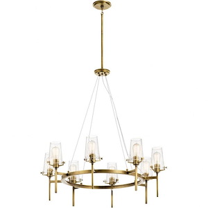Alton - 8 Light Large Chandelier In Vintage Industrial Style-36 Inches Tall and 38 Inches Wide - 1254261