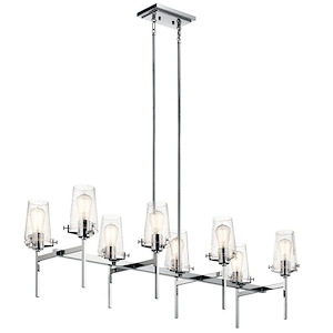 Alton - 8 Light Double Linear Chandelier In Vintage Industrial Style-19 Inches Tall and 17 Inches Wide - 1254742