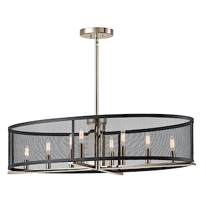 Titus - 8 light Oval Chandelier - 9.75 inches tall by 17 inches wide - 967870