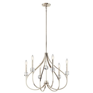 Eloise - 6 light Medium Chandelier - with Traditional inspirations - 21 inches tall by 24 inches wide