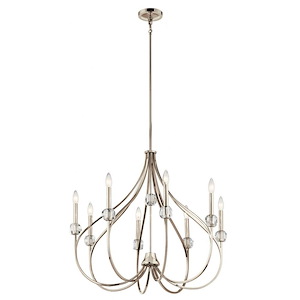 Eloise - 8 light Medium Chandelier - with Traditional inspirations - 27.25 inches tall by 30.25 inches wide