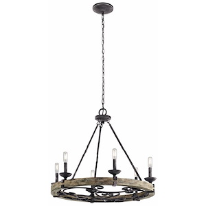 Taulbee - 6 light Round Chandelier - 25.75 inches tall by 28.5 inches wide - 968165