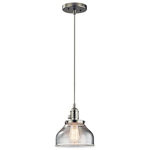 Avery - 1 light Mini Pendant - with Vintage Industrial inspirations - 8.5 inches tall by 8 inches wide - 968158