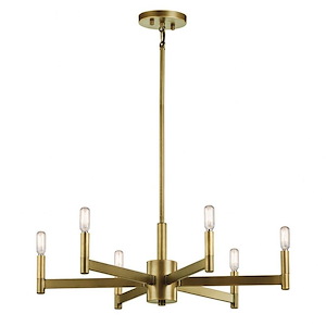 Erzo - 6 light Meidum Chandelier - with Soft Contemporary inspirations - 9.25 inches tall by 26 inches wide - 968153