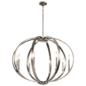 Elata - 8 light Round Chandelier - with Soft Contemporary inspirations - 26.5 inches tall by 36 inches wide
