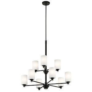 Joelson - 9 Light 2-Tier Chandelier - with Transitional inspirations - 33 inches tall by 32 inches wide