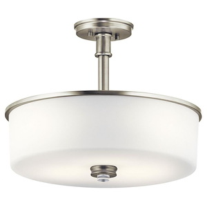 Joelson - 3 Light Semi-Flush Mount - with Transitional inspirations - 16.75 inches tall by 17.75 inches wide - 968546