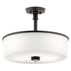 Joelson - 3 Light Semi-Flush Mount - with Transitional inspirations - 16.75 inches tall by 17.75 inches wide - 968546