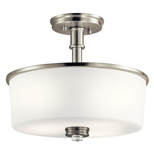 Joelson - 3 Light Semi-Flush Mount - with Transitional inspirations - 11.5 inches tall by 14.25 inches wide - 968544