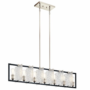 Forge - 7 light Linear Chandelier - with Vintage Industrial inspirations - 10.75 inches tall by 9 inches wide