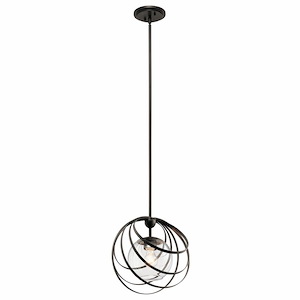 Kerti - 1 Light Pendant - With Contemporary Inspirations - 14 Inches Tall By 13.75 Inches Wide