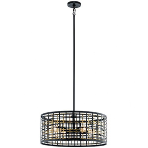 Aldergate - 4 light Round Pendant - with Soft Contemporary inspirations - 11.5 inches tall by 24 inches wide - 969177