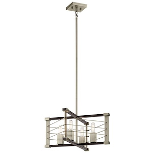 Lente - 4 Light Pendant - with Vintage Industrial inspirations - 13.5 inches tall by 14 inches wide - 970217