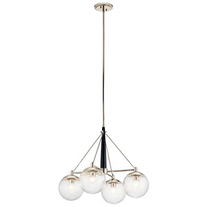Marilyn - 4 light Chandelier - with Mid-Century/Retro inspirations - 22.5 inches tall by 27.75 inches wide - 969428