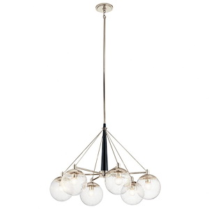 Marilyn - 6 light Chandelier - with Mid-Century/Retro inspirations - 25 inches tall by 34.5 inches wide - 969427
