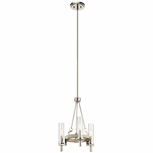 Telan - 3 light Mini Chandelier - 20 inches tall by 14.75 inches wide