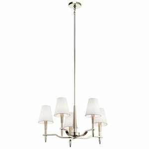 Kinsey - 5 light Chandelier - with Transitional inspirations - 14 inches tall by 26.5 inches wide