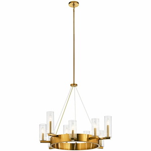 Cleara - 9 light Large Chandelier - with Transitional inspirations - 29 inches tall by 31.5 inches wide