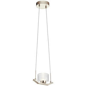 Lasus - 11W 1 LED Mini Pendant - with Contemporary inspirations - 7 inches tall by 10.5 inches wide