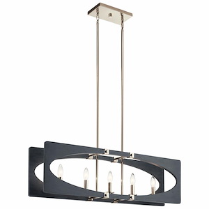 Alscar - 5 light Linear Chandelier - with Transitional inspirations - 11.5 inches tall by 7.5 inches wide - 969907