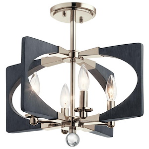 Alscar - 4 light Semi-Flush Mount - with Transitional inspirations - 15 inches tall by 17.75 inches wide - 969909