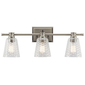 Nadine - 3 Light Bath Vanity Approved for Damp Locations - with Transitional inspirations - 9.25 inches tall by 25 inches wide