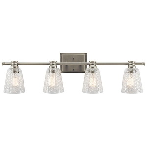 Nadine - 4 Light Bath Vanity Approved for Damp Locations - with Transitional inspirations - 9.25 inches tall by 34.5 inches wide