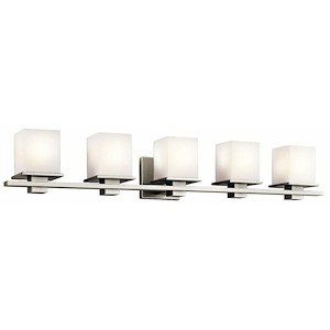 Tully - 5 Light Transitional Bath Vanity Approved for Damp Locations - with Soft Contemporary inspirations - 6.5 inches tall by 40.25 inches wide - 968249