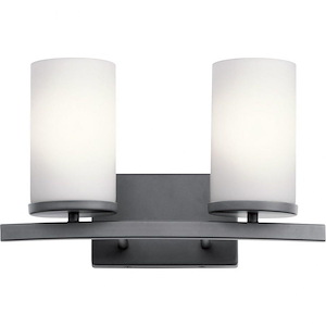 Crosby - 2 Light Bath Vanity Approved for Damp Locations - with Contemporary inspirations - 15 inches wide - 551639