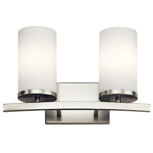Crosby - 2 Light Bath Vanity Approved for Damp Locations - with Contemporary inspirations - 15 inches wide - 968830